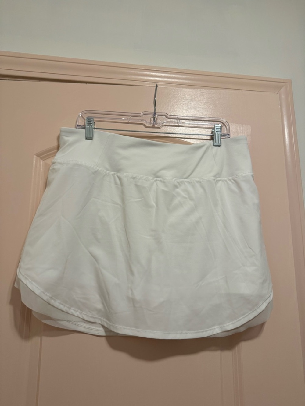 CALIA Run Collection Petal LARGE White Reflective High Rise Skort Skirt Shorts